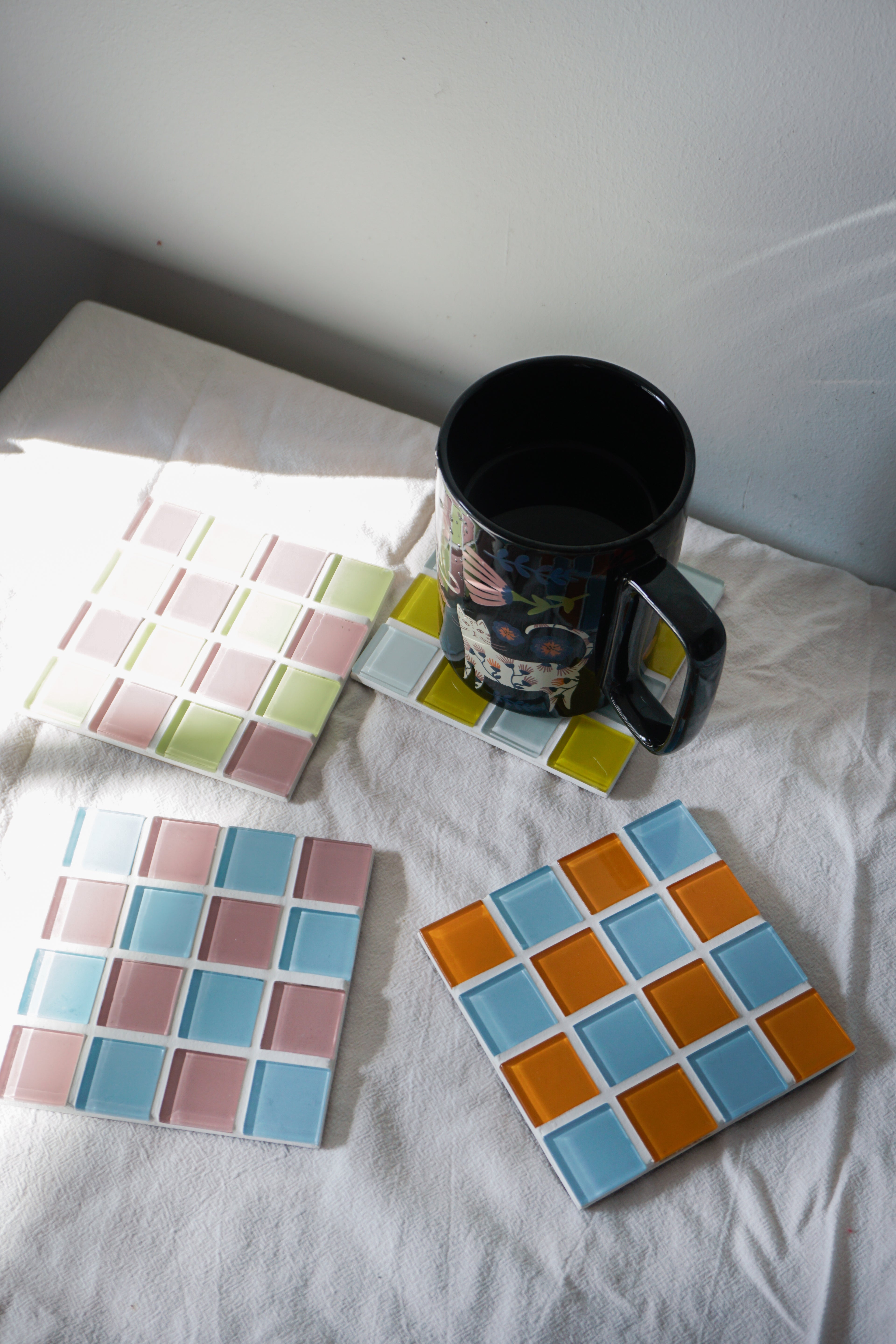 Glass coasters